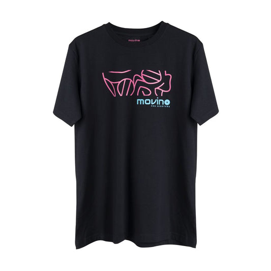 T-SHIRT - ROSE/TURQUOISE